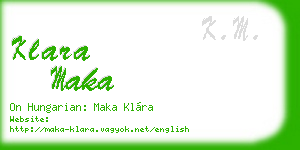 klara maka business card