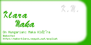 klara maka business card